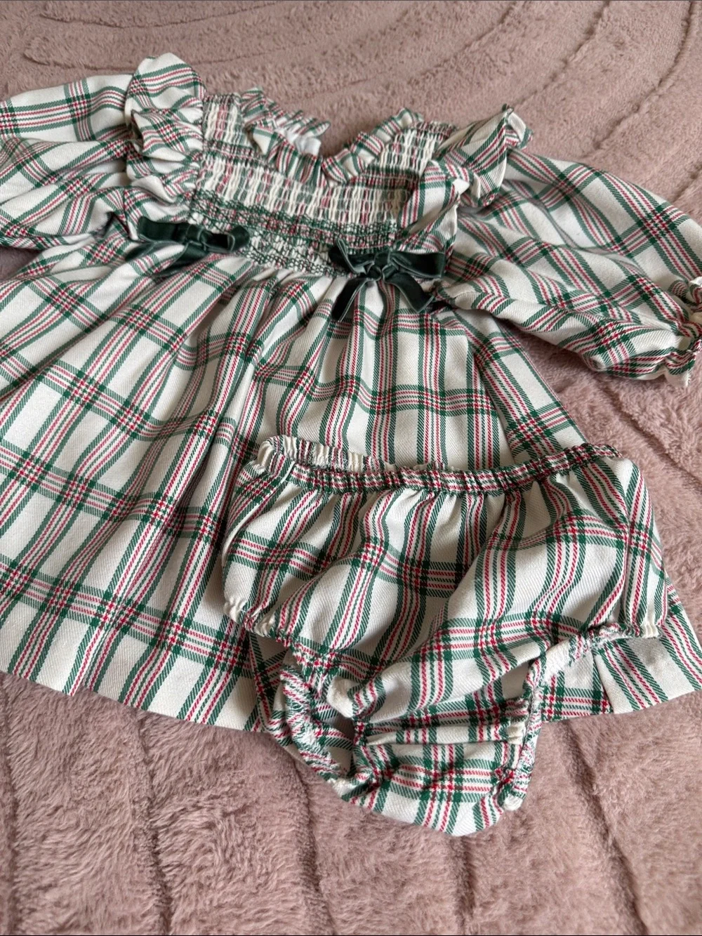Plaid holiday Christmas dress